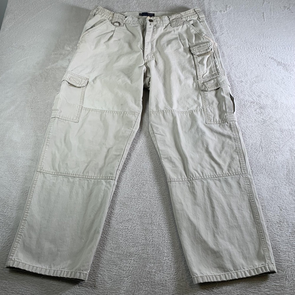 5.11 Tactical Pants Mens 34x30 Beige Cargo Tactical Series Work Duty 100% Cotton